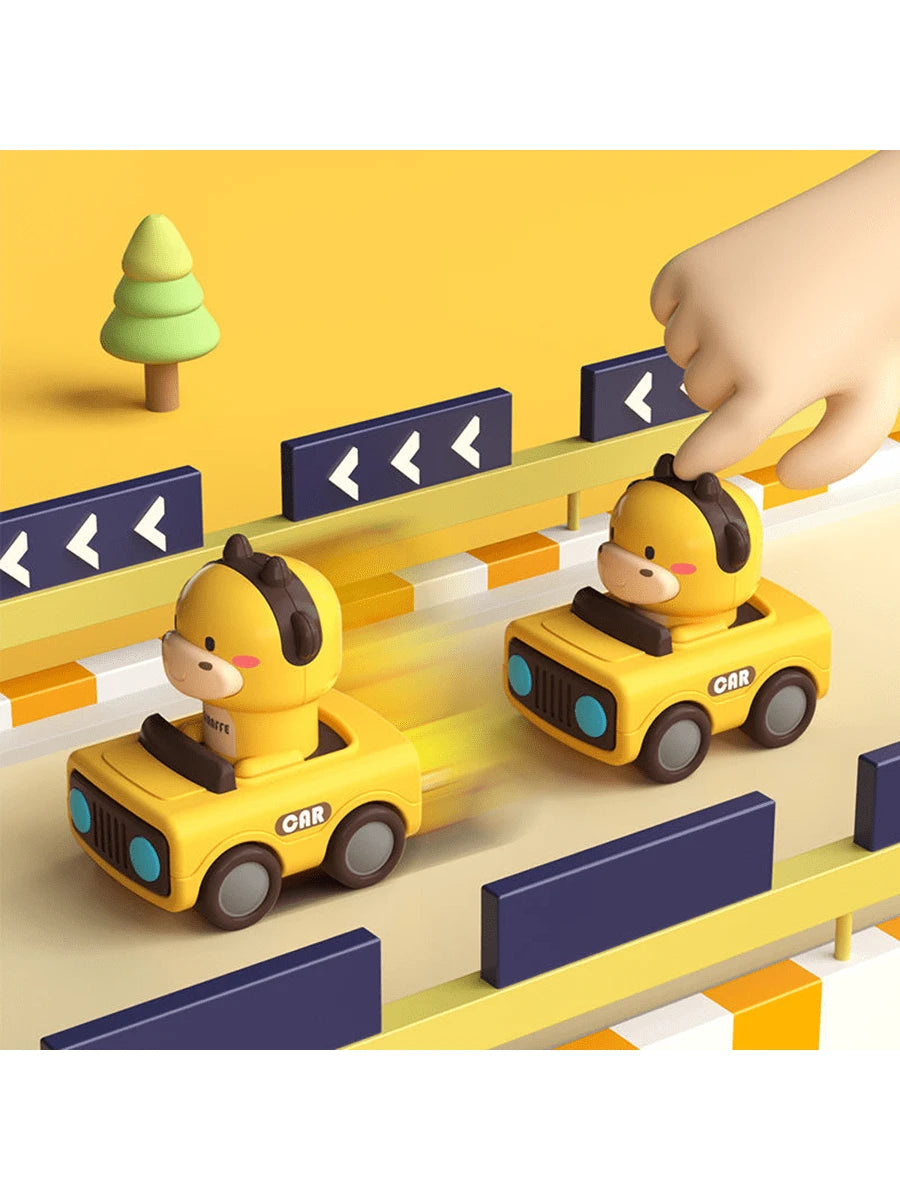 Baby Animal Push Car – Cartoon Press-to-Go Learning Toy