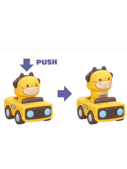 Baby Animal Push Car – Cartoon Press-to-Go Learning Toy