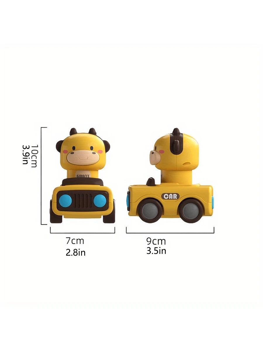 Baby Animal Push Car – Cartoon Press-to-Go Learning Toy