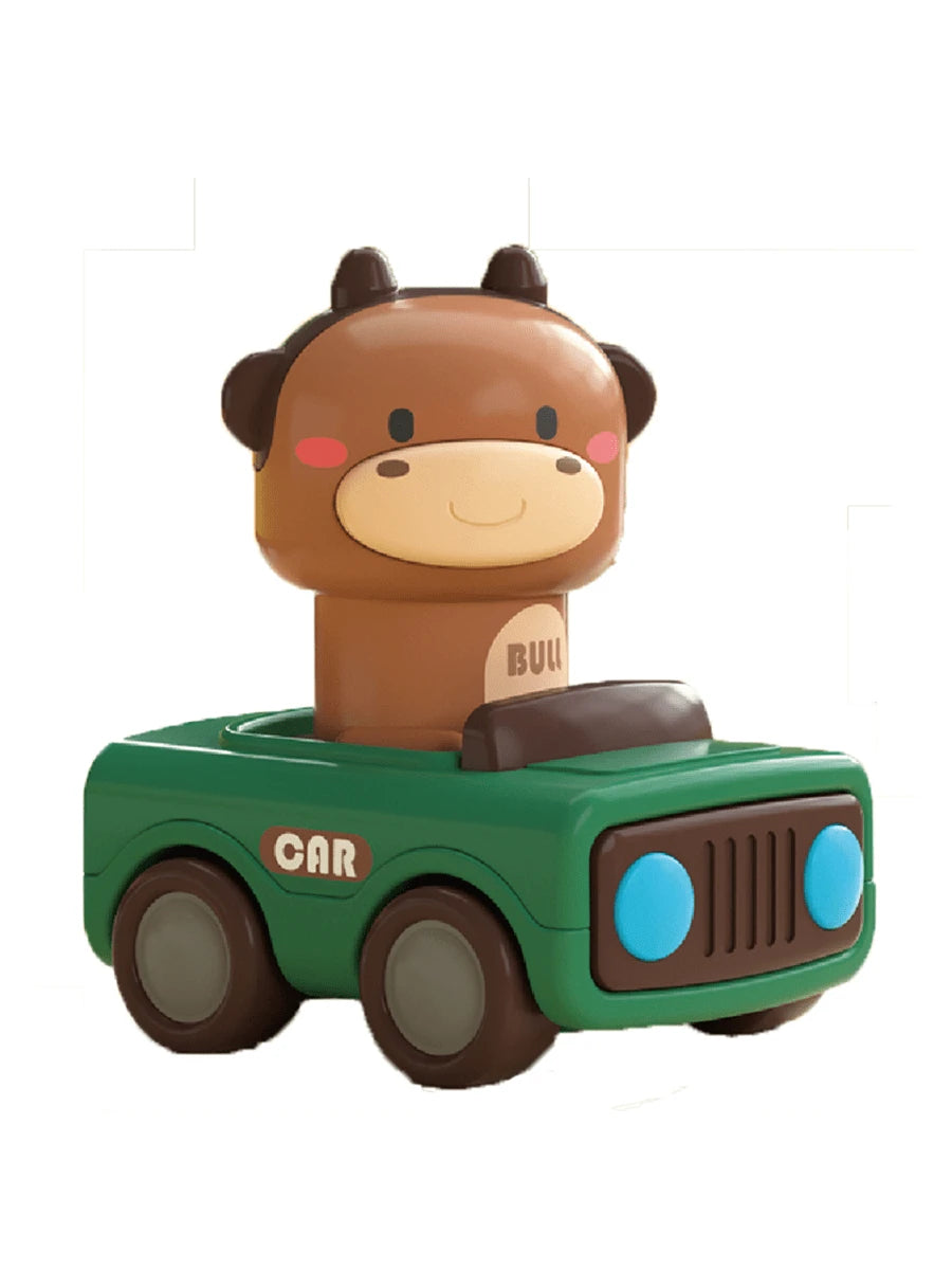 Baby Animal Push Car – Cartoon Press-to-Go Learning Toy
