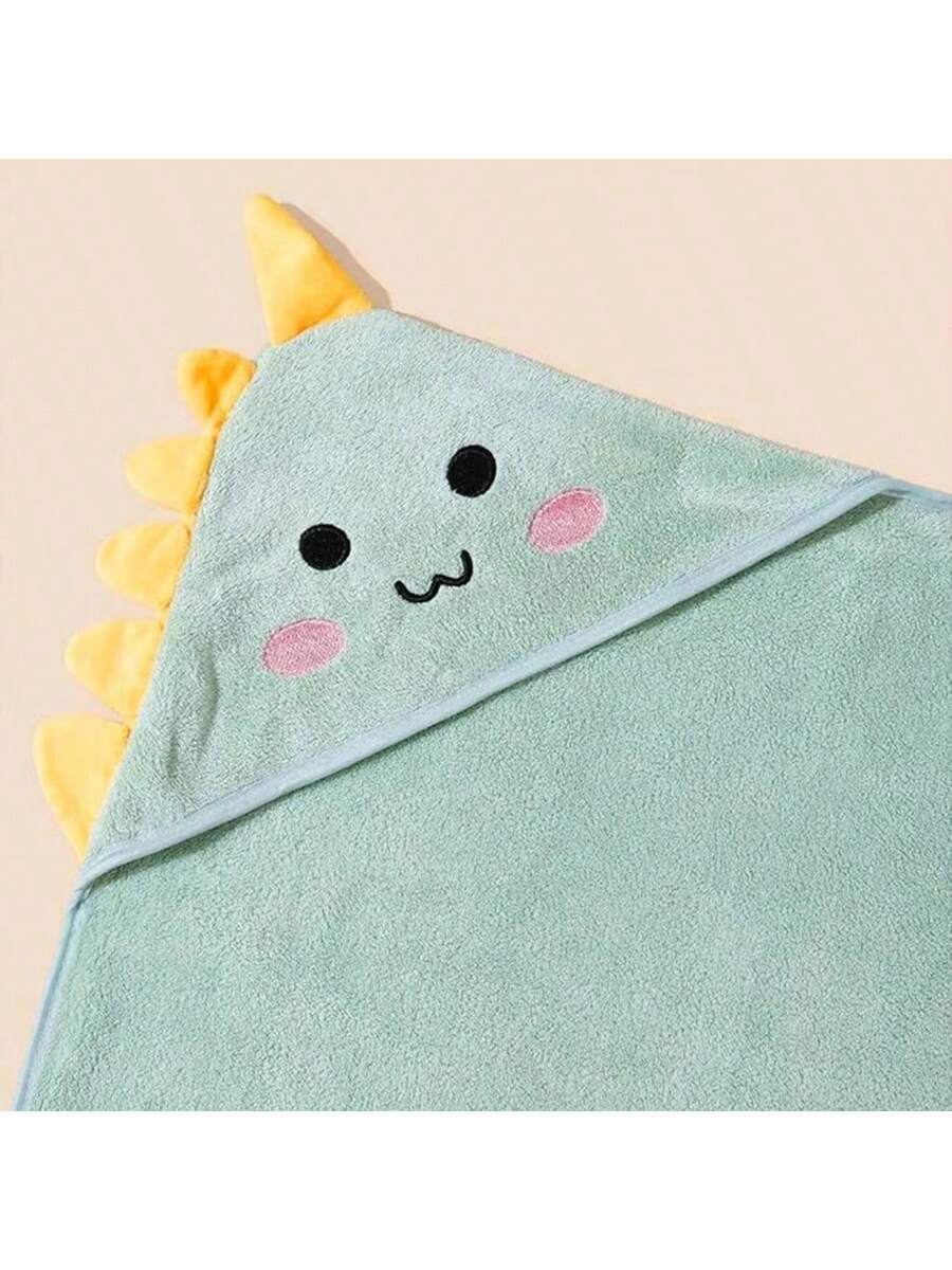 Baby Hooded Bath Towel Cartoon Animal Hooded Towel Soft Absorbent Baby Blanket Wrap 80x80cm