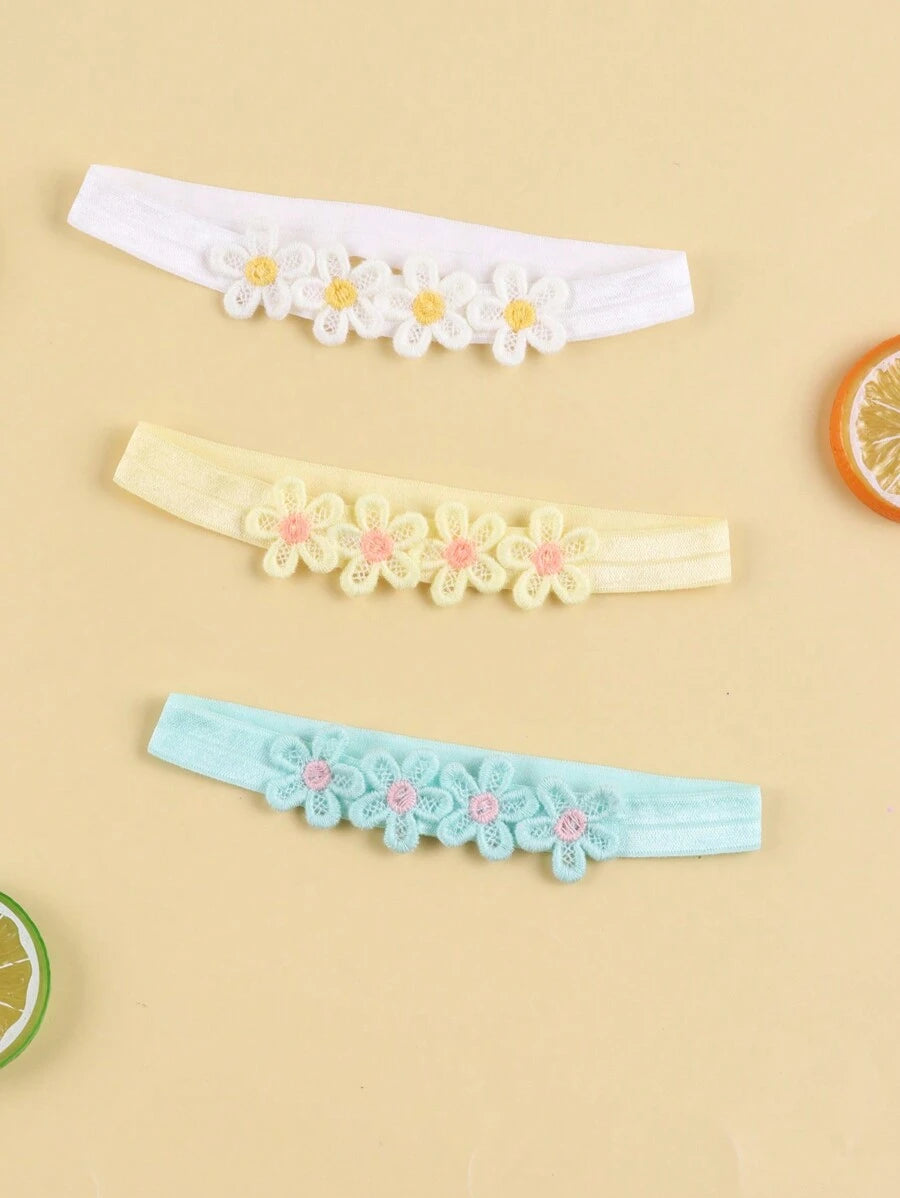 6 Pcs Kids Colorful Flower Headbands - Breathable & Comfortable Hair Bands, Cute Love Valentine Daily Wear Accessories