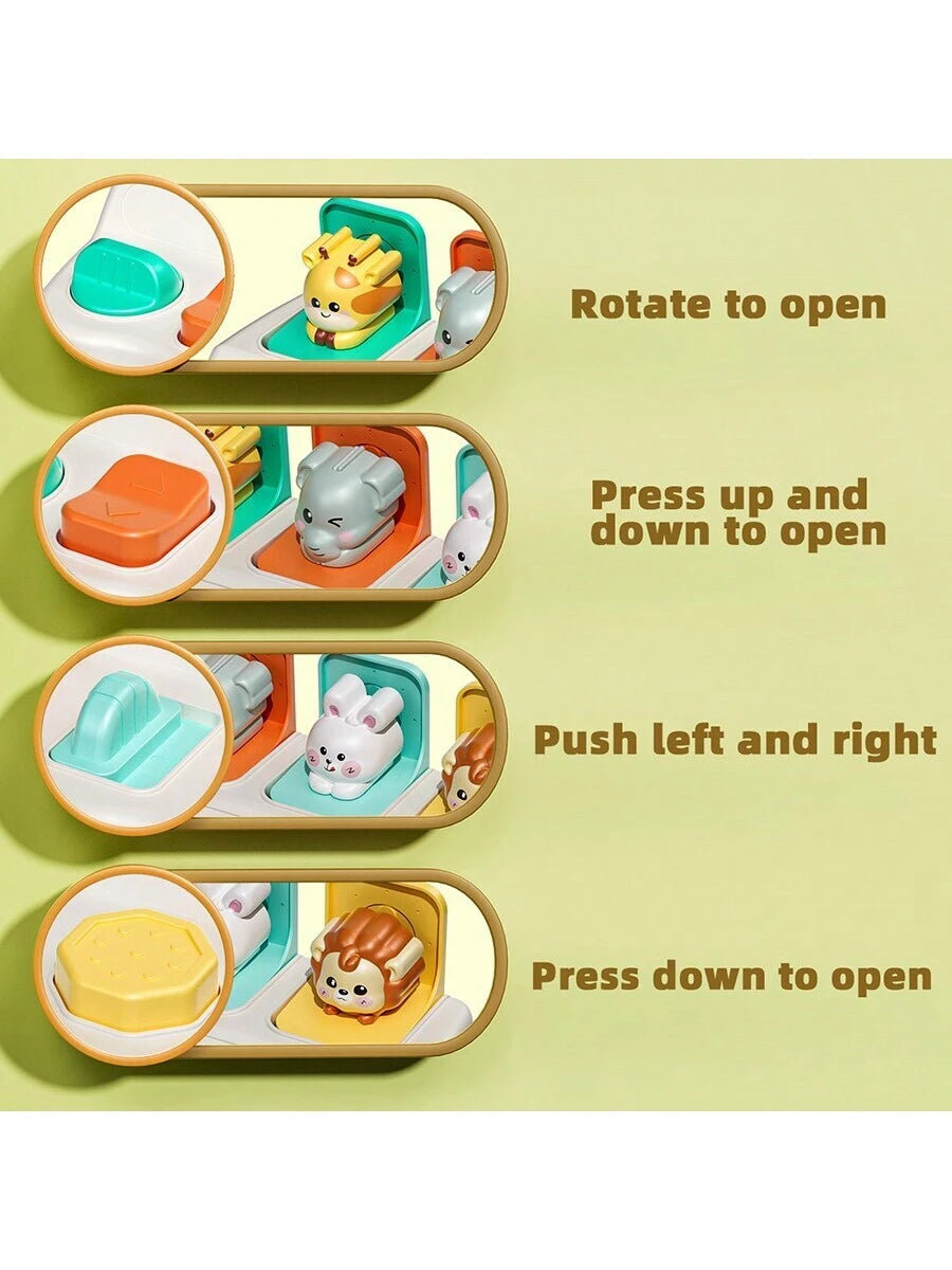 Montessori Pop Up Animal Toy Early Learning Activity Box Educational Toy for Toddlers