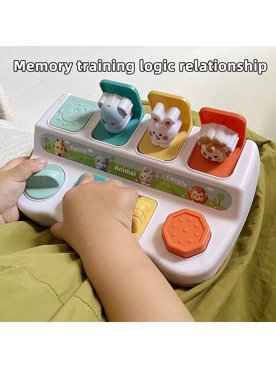 Montessori Pop Up Animal Toy Early Learning Activity Box Educational Toy for Toddlers