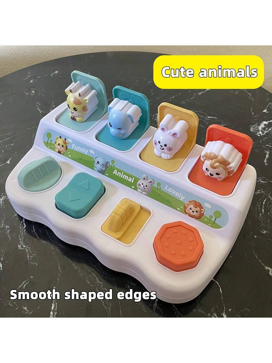 Montessori Pop Up Animal Toy Early Learning Activity Box Educational Toy for Toddlers