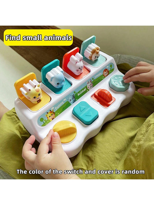 Montessori Pop Up Animal Toy Early Learning Activity Box Educational Toy for Toddlers