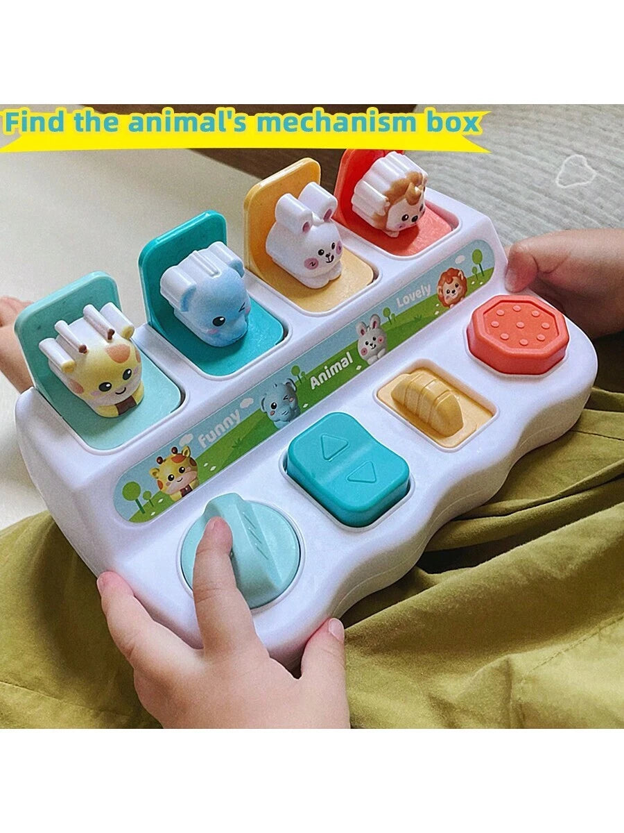 Montessori Pop Up Animal Toy Early Learning Activity Box Educational Toy for Toddlers