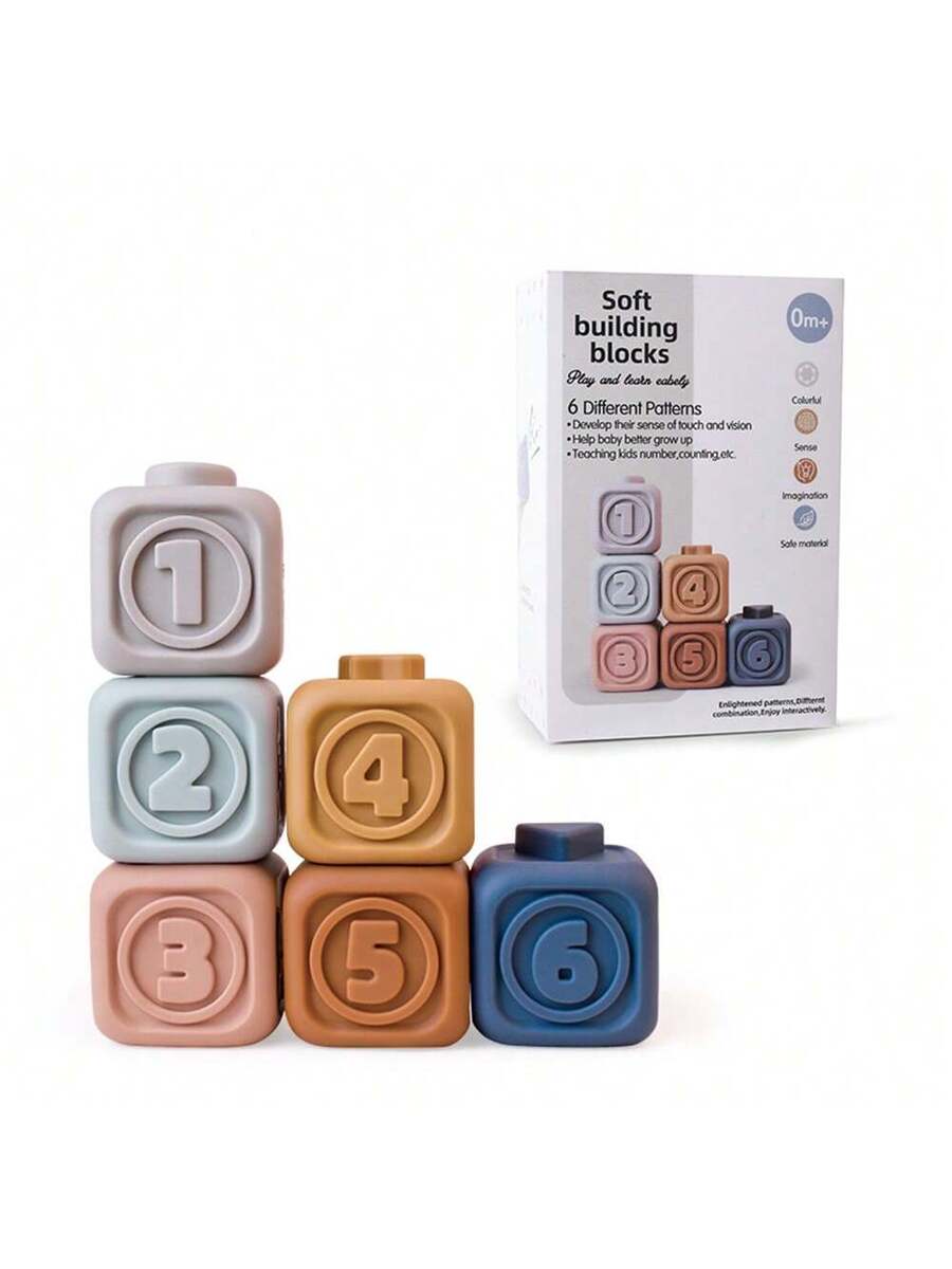 Baby Sensory Learning Toy Set – Soft Number Blocks, Animal Bowling Balls & Rainbow Stacking Rings