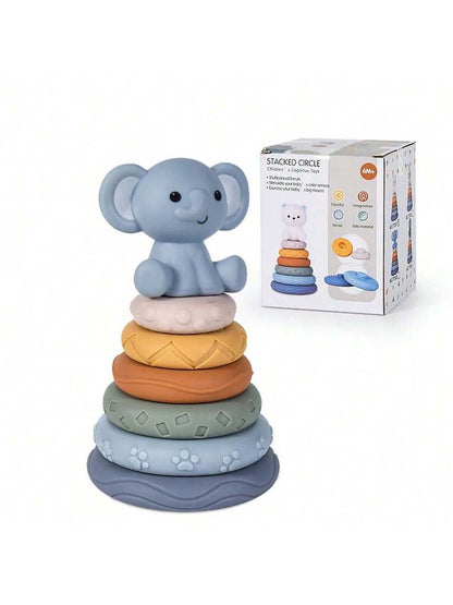 Baby Sensory Learning Toy Set – Soft Number Blocks, Animal Bowling Balls & Rainbow Stacking Rings