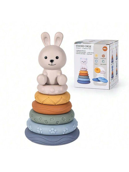 Baby Sensory Learning Toy Set – Soft Number Blocks, Animal Bowling Balls & Rainbow Stacking Rings