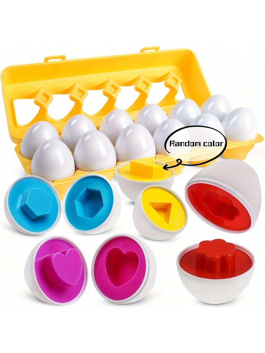 Montessori Matching Eggs Toy Shape Sorting Puzzle Educational Learning Toy for Toddlers