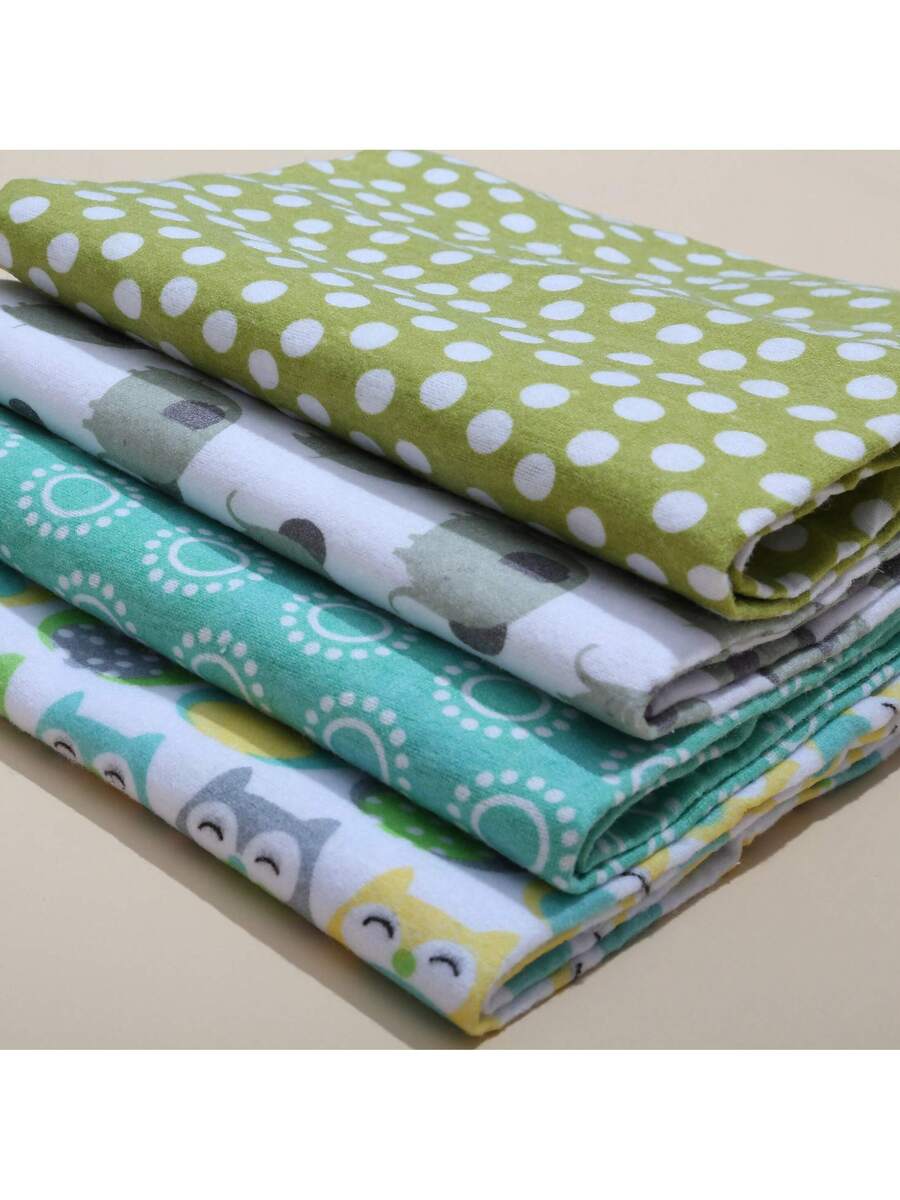4pcs Baby Swaddle Blanket Set Soft Newborn Receiving Blankets Infant Wraps