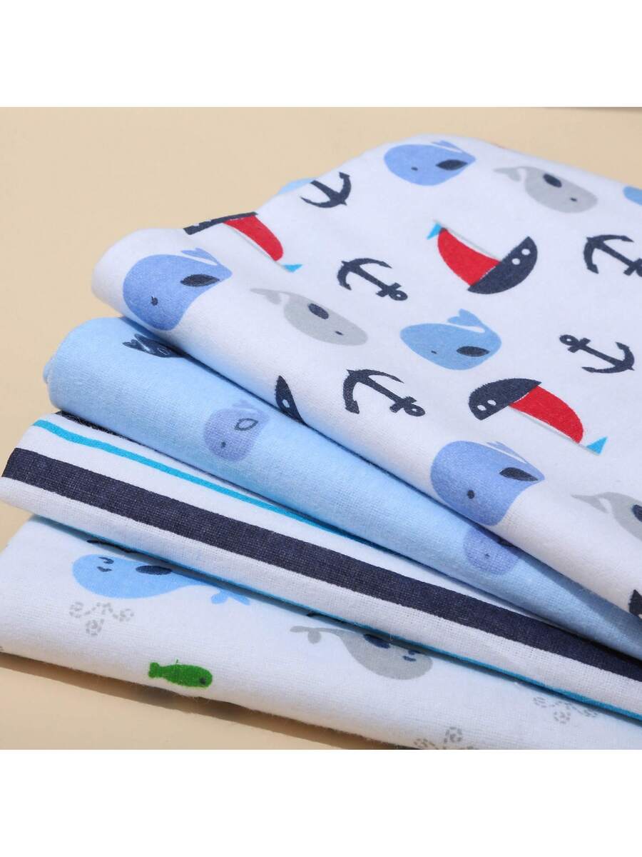 4pcs Baby Swaddle Blanket Set Soft Newborn Receiving Blankets Infant Wraps