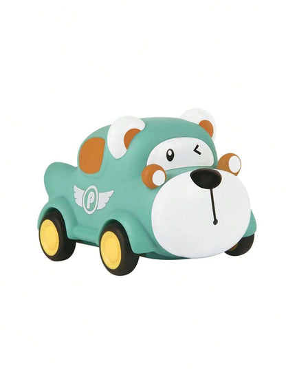 Soft Rubber Pull-Back Vehicle Set – Baby Police Car, Fire Truck, Taxi & Ambulance
