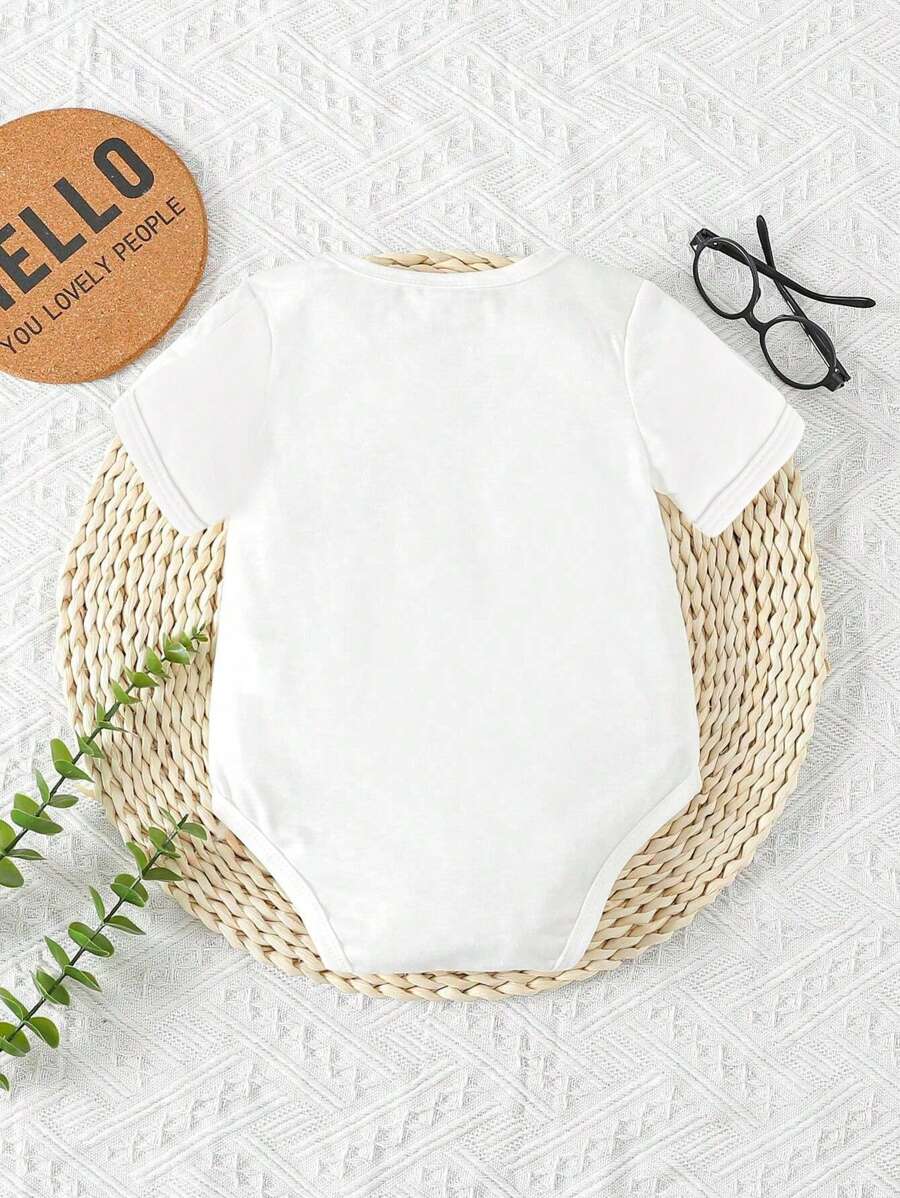 Cartoon Peanut Ombre Bodysuit For Baby Boys Casual Summer Outfit