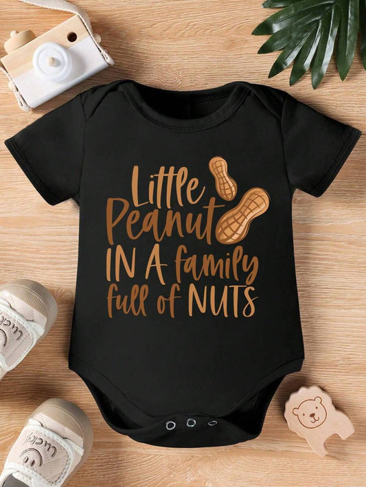 Cartoon Peanut Ombre Bodysuit For Baby Boys Casual Summer Outfit