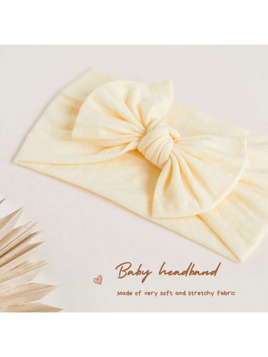 8pcs Handmade Baby Bow Headbands for Newborn and Toddler Daily Wear