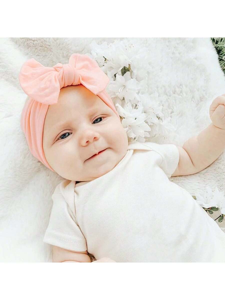 8pcs Handmade Baby Bow Headbands for Newborn and Toddler Daily Wear