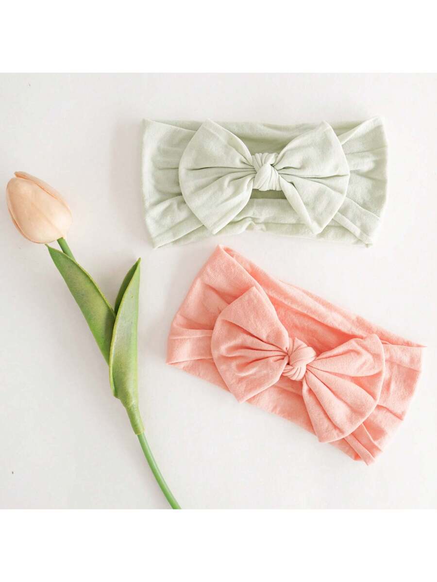 8pcs Handmade Baby Bow Headbands for Newborn and Toddler Daily Wear