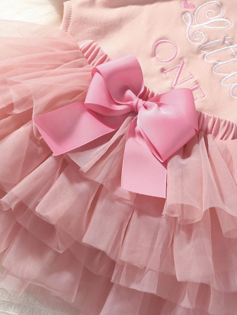 Baby Girl Romper with Tutu Skirt and Bow Headband for Photoshoots and Coming Home