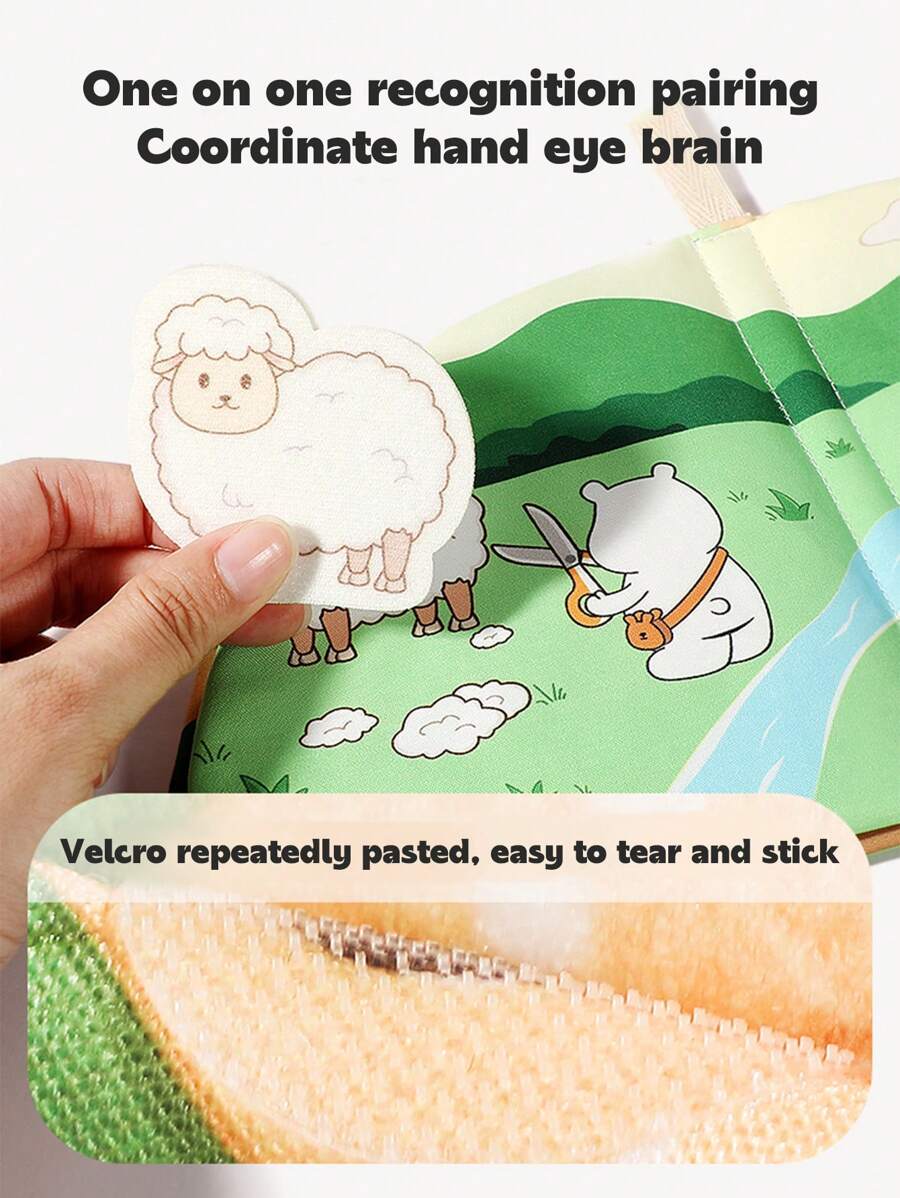 Interactive Cloth Busy Book for Toddlers Reusable Sticker Matching Activity Early Learning Sensory Toy