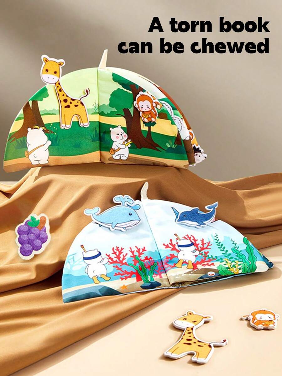 Interactive Cloth Busy Book for Toddlers Reusable Sticker Matching Activity Early Learning Sensory Toy