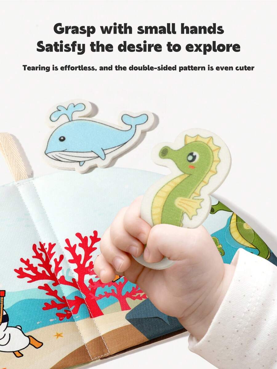 Interactive Cloth Busy Book for Toddlers Reusable Sticker Matching Activity Early Learning Sensory Toy