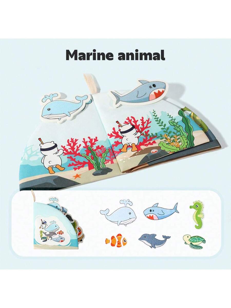 Interactive Cloth Busy Book for Toddlers Reusable Sticker Matching Activity Early Learning Sensory Toy