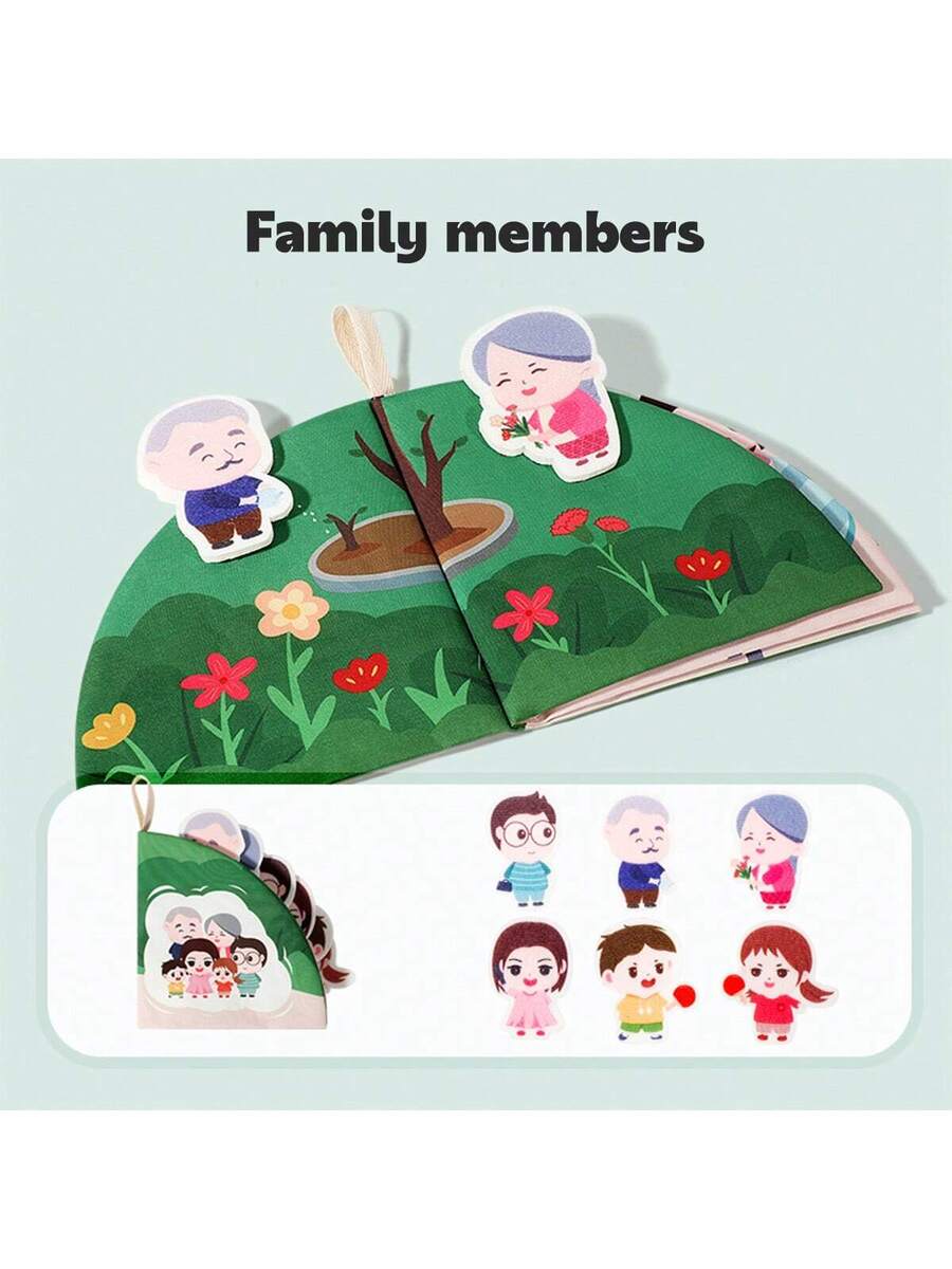 Interactive Cloth Busy Book for Toddlers Reusable Sticker Matching Activity Early Learning Sensory Toy