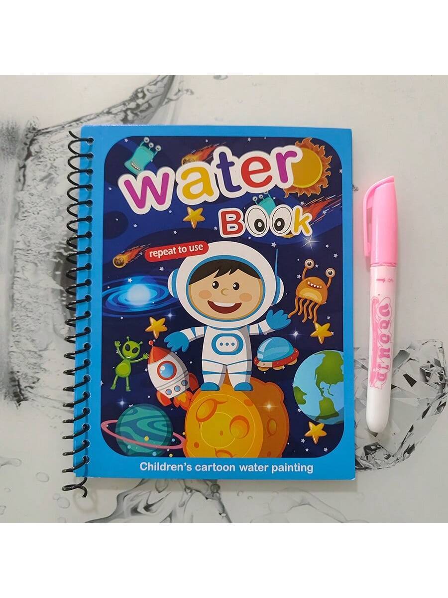 Magic Water Drawing Book Reusable Coloring and Painting Activity Book for Kids