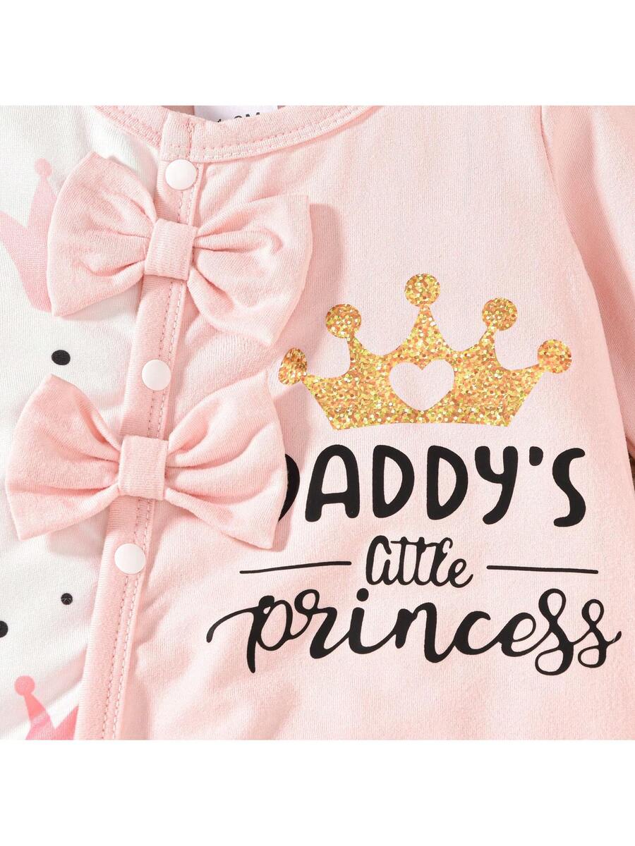 Adorable 4pcs Newborn Cow Print Set - Long Sleeve Jumpsuit, Headband, Bib & Mittens