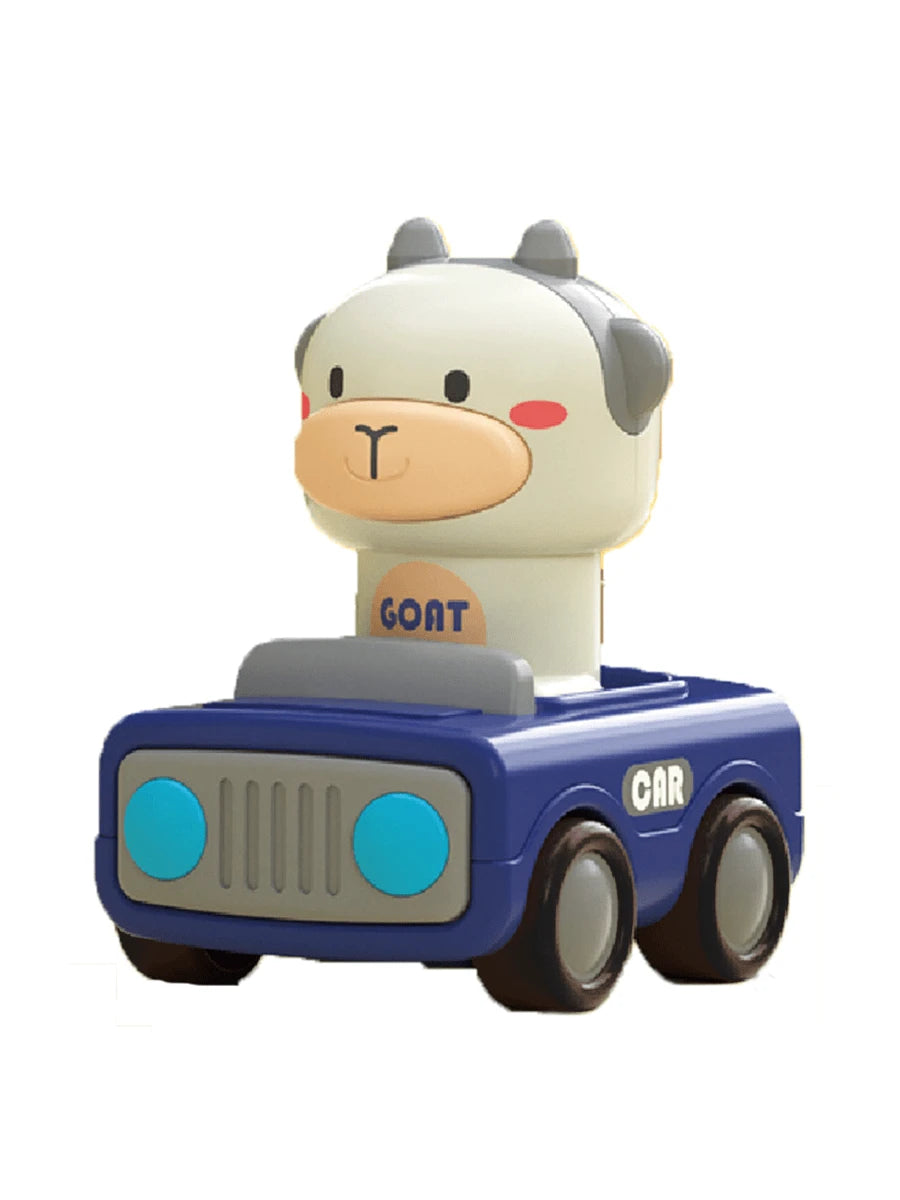 Baby Animal Push Car – Cartoon Press-to-Go Learning Toy