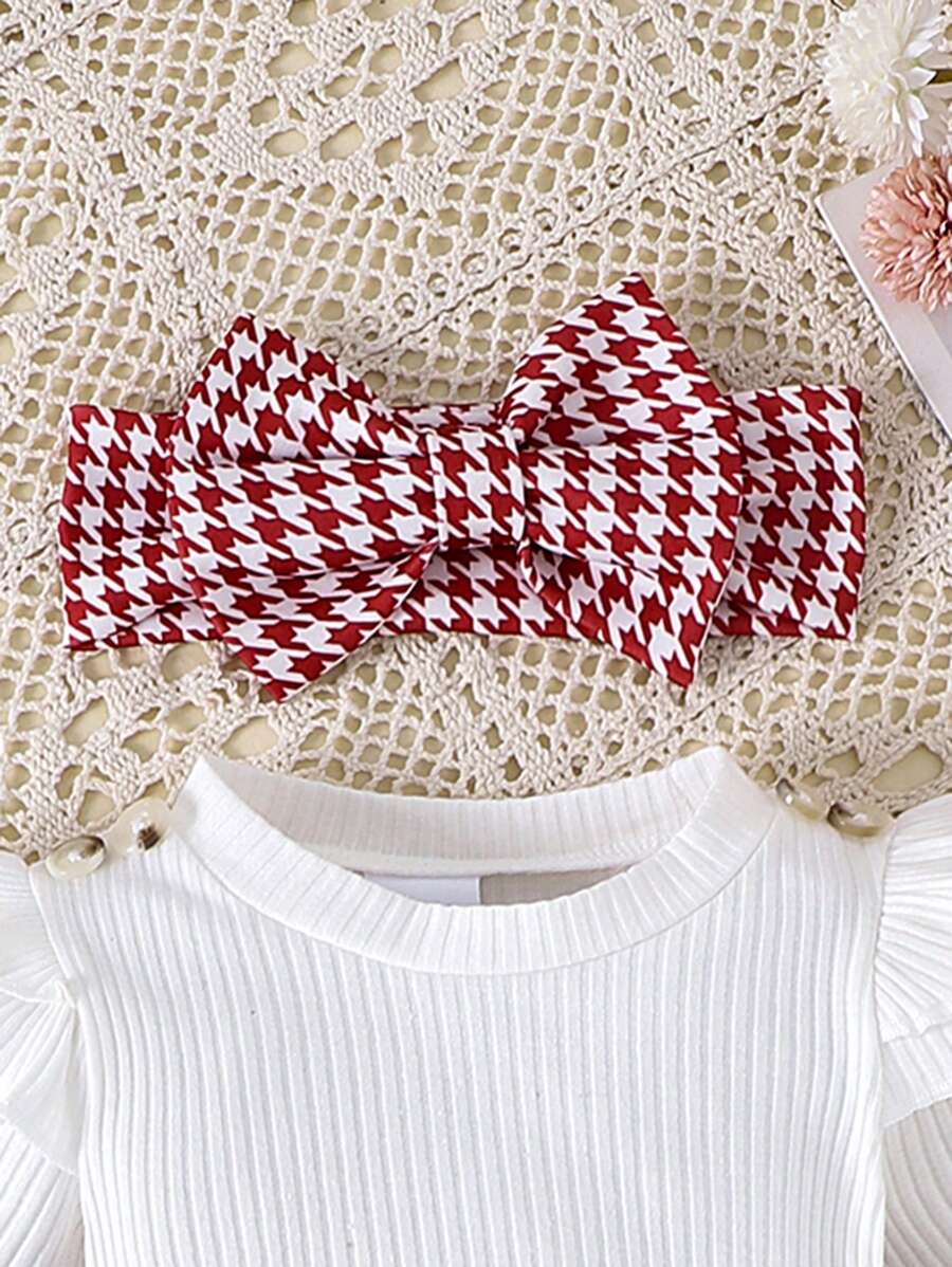 Baby Ribbed Patchwork Long Sleeve Romper for Spring and Autumn Daily Wear