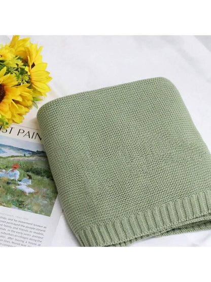 Personalized Kids Knitted Blanket – Custom Name Stroller & Nap Blanket