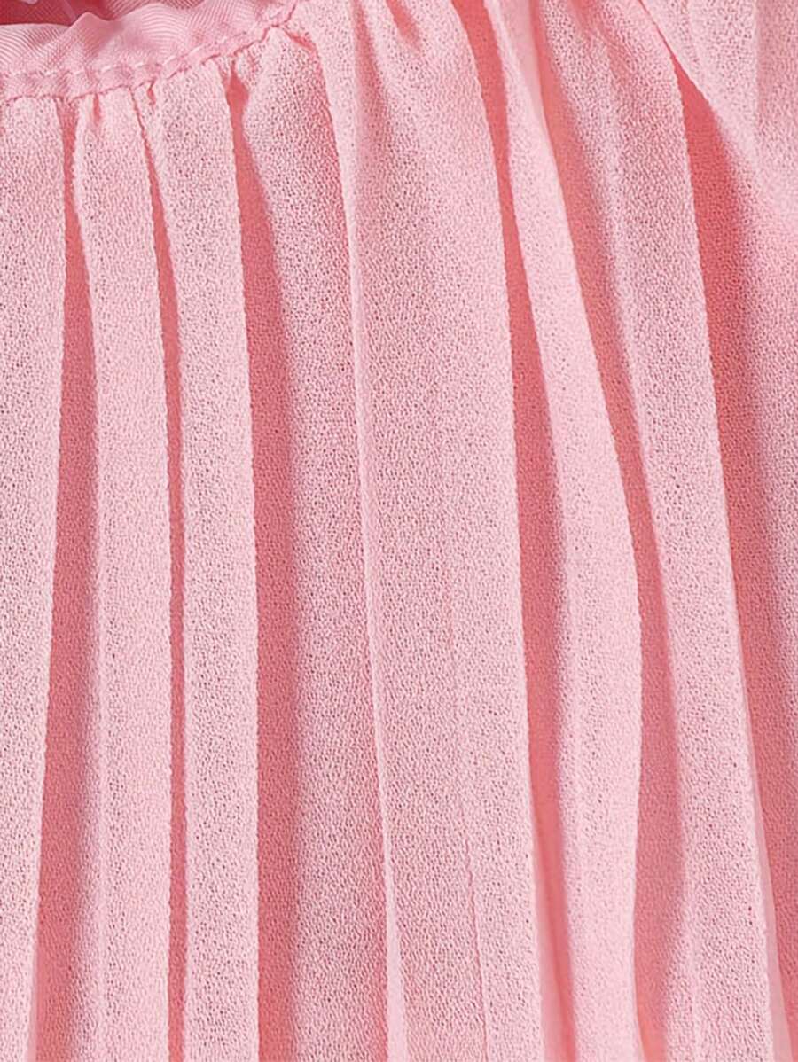 Summer Baby Girls Sleeveless Ruffle Cake Dress Solid Color Suspender Outfit