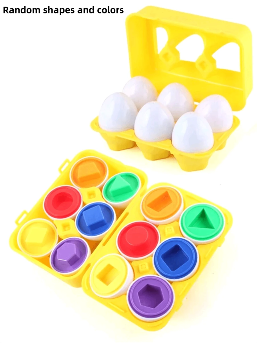 Montessori Matching Eggs Toy Shape Sorting Puzzle Educational Learning Toy for Toddlers