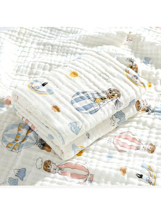 Newborn Muslin Swaddle Blanket Lightweight Gauze Baby Receiving Blanket for Infants