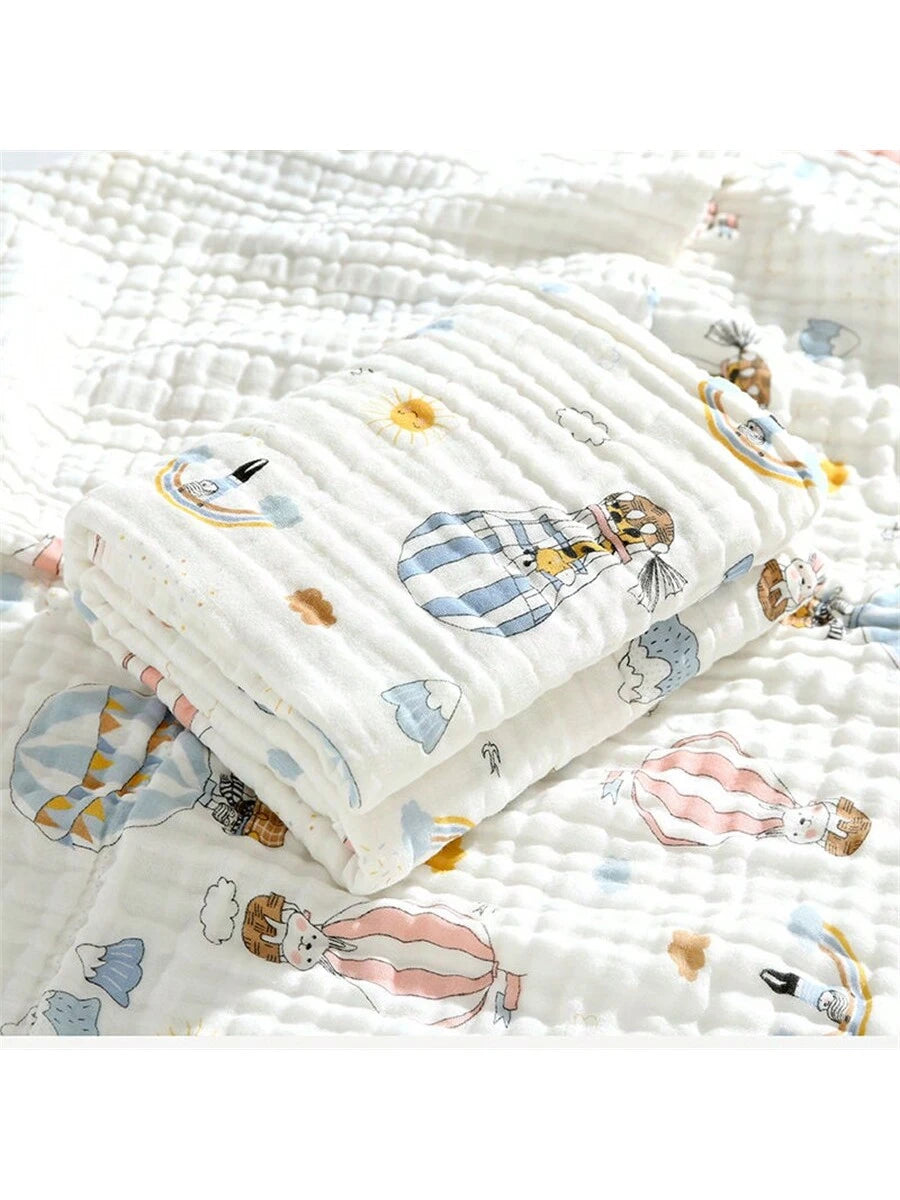 Newborn Muslin Swaddle Blanket Lightweight Gauze Baby Receiving Blanket for Infants