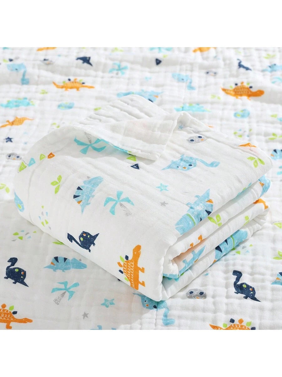 Newborn Muslin Swaddle Blanket Lightweight Gauze Baby Receiving Blanket for Infants