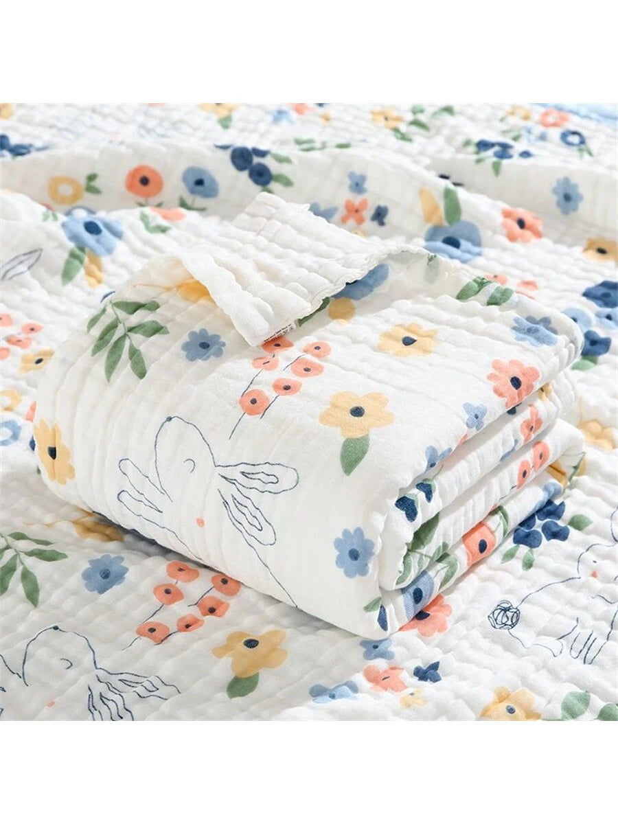 Newborn Muslin Swaddle Blanket Lightweight Gauze Baby Receiving Blanket for Infants