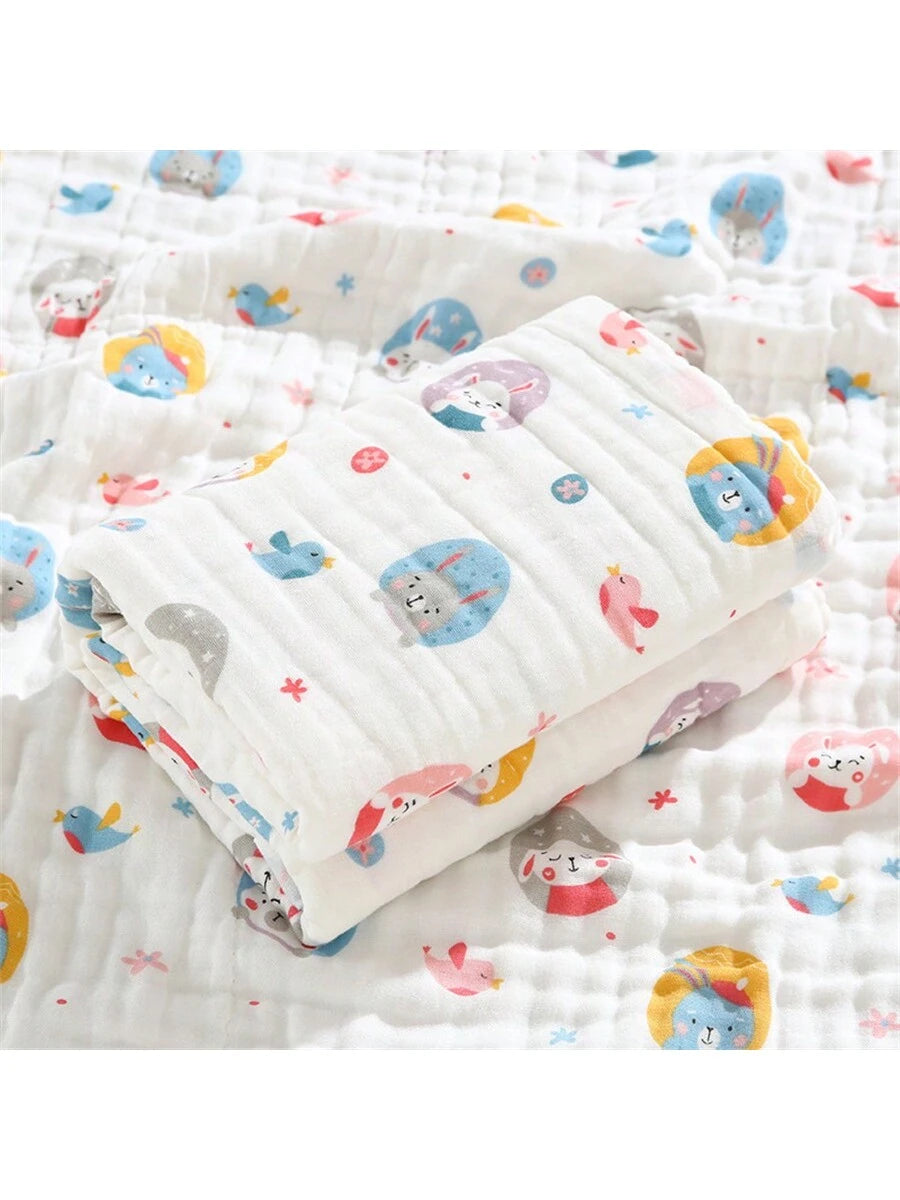 Newborn Muslin Swaddle Blanket Lightweight Gauze Baby Receiving Blanket for Infants