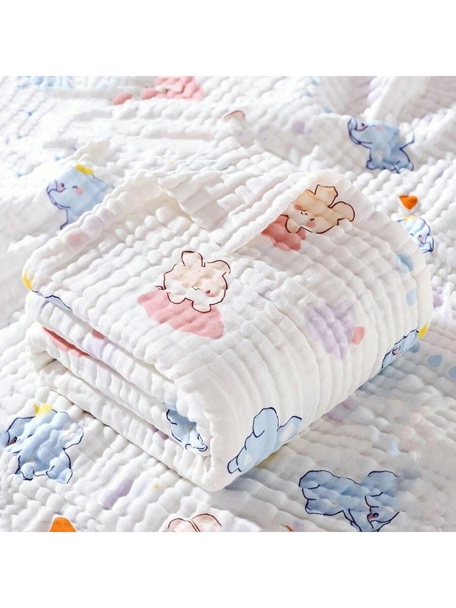 Newborn Muslin Swaddle Blanket Lightweight Gauze Baby Receiving Blanket for Infants