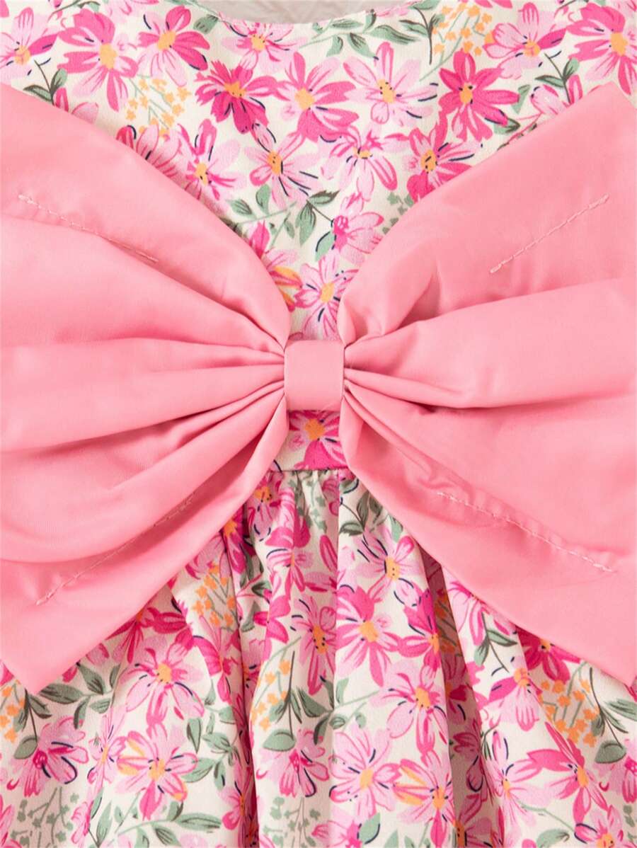 Baby Girls Ditsy Floral Dress And Hat Set Sleeveless Princess Summer Outfit