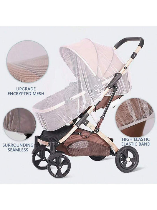 Universal Baby Stroller Mosquito Net 360° Full Coverage Insect Protection Sunshade Cover