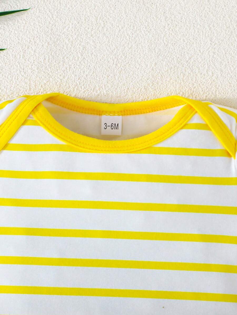 Infant Cute Duckling Graphic Short Sleeve Outfits Summer New Arrival Bodysuit