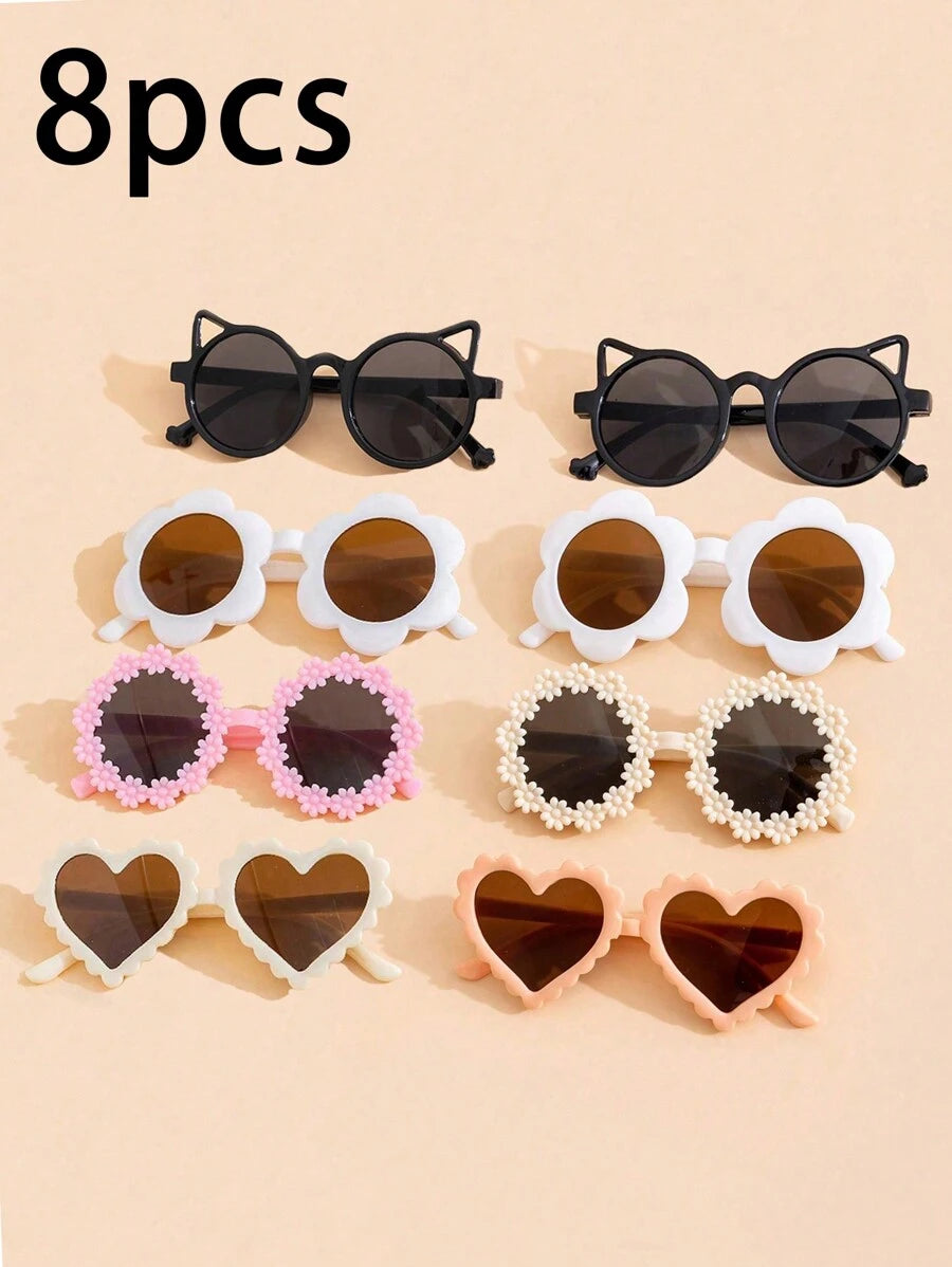 1-4 Pcs Kids Cute Fashion Glasses - Personalized Children's Eyewear Pack, Creative Back to School Gift for Boys & Girls