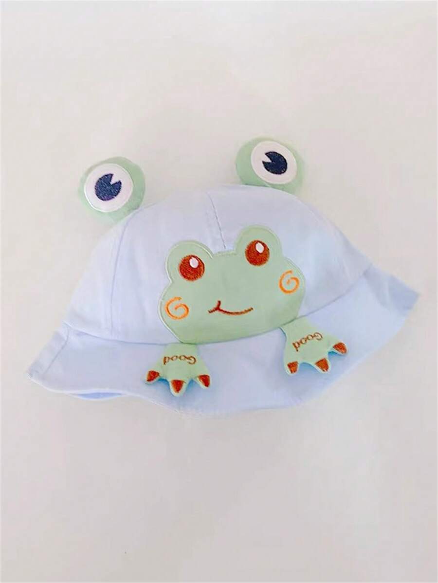 1pc Cute Frog Printed Toddler Sun Hat for Spring and Summer Wear