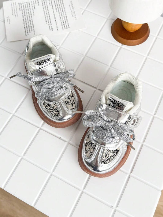 1 Pair Children Casual Running Shoes - Comfortable Hook and Loop Sneakers
