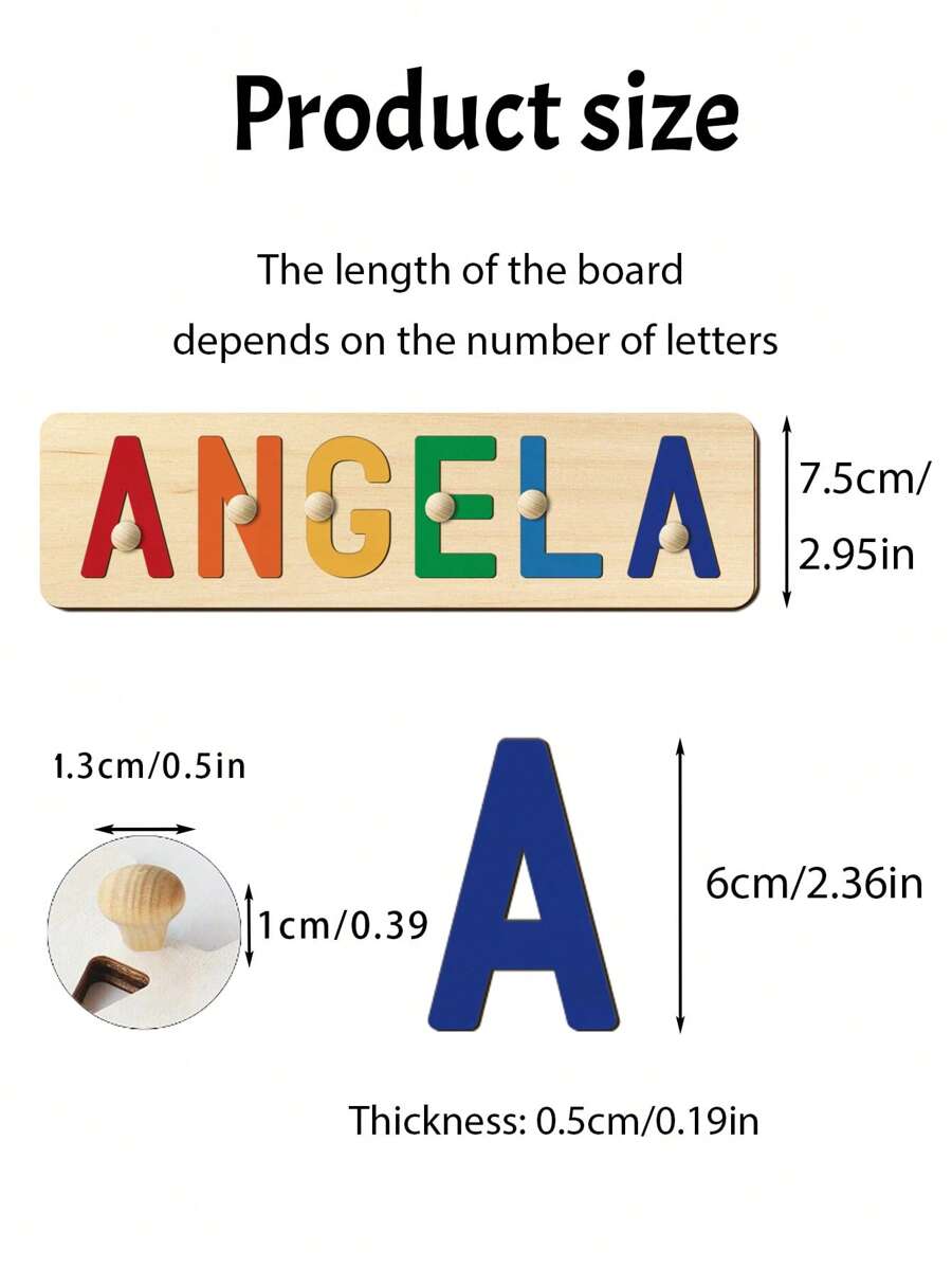 Personalized Wooden Name Sign Custom Letter Wall Decor Handmade Room and Home Decoration Gift