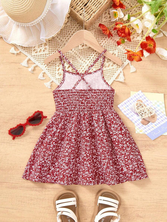 Infant Girl 1-Piece Cute Strap Dress - Casual Party and Wedding Outfit